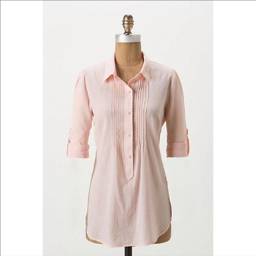 Anthropologie Swingy Chambray Tunic